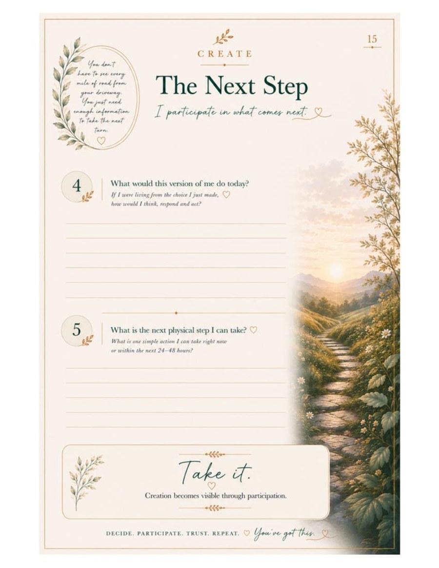 Interior page from the Conscious Creation Journal: The Next Step